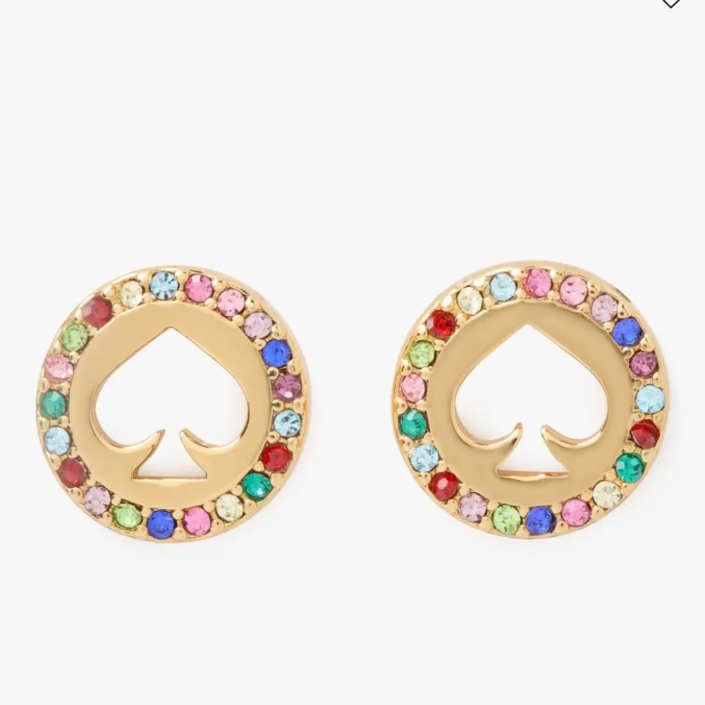 NWT Kate Spade Spot The Spade Pave Halo Spade Studs